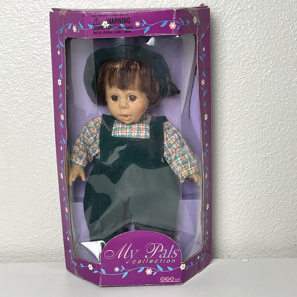 Vintage 1996 Gi-Go My Pals Collection 13" Girl Doll Brown Hair Eyes Original Box
